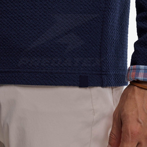 Suéter con cremallera de cuarto de mezcla de algodón informal ligero de alta calidad diseño cómodo de cuello levantado para invierno precio al por mayor - Product Image 6