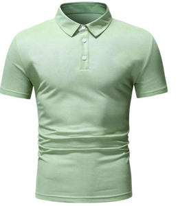 Polo para hombre de manga corta, tejido transpirable, diseño liso, logotipo personalizado e impresión. - Product Image 3