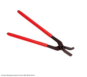 Pince crocodile en acier noir vétérinaire avec revêtement en plastique - Product Image 4