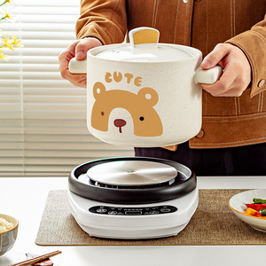 Pentola di terracotta a fondo piatto, pentola di terracotta non smaltata, pentola di terracotta, pentola per lo stufato, domestico - Product Image 1