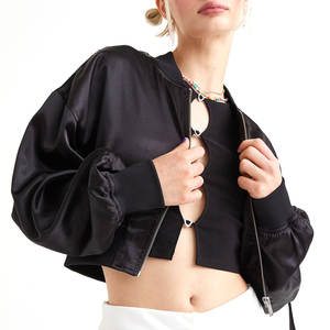 Personalized Design Long Sleeve Winter Fashionable <b>Plus</b> <b>Size</b> Crop Top <b>Jacket</b> / Top Selling Product Ladies Crop Top <b>Jacket</b> - Product Image 1