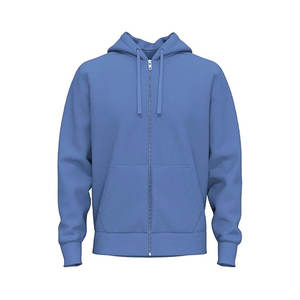 เสื้อฮู้ดแขนยาวผ้าคอตตอนสำหรับผู้ชายเสื้อมีฮู้ดแบบรูดซิปสีมีเชือกผูกน้ำหนักเบา - Product Image 4