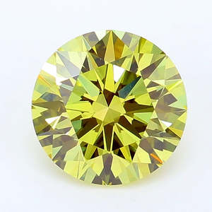 เพชรทรงกลม 1.59 กะรัต เพาะเลี้ยงในห้องปฏิบัติการ สีเหลืองเข้มระดับ VVS2/แฟนซีอินเทนส์เยลโลว์ คุณภาพการเจียระไนเยี่ยม ผลิตที่เมืองสุราษฎร์ สำหรับทำเครื่องประดับ รับรองโดย IGI - Product Image 2