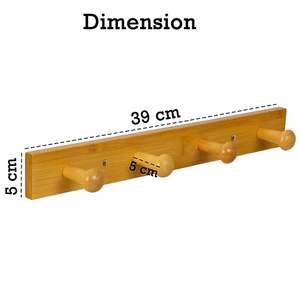 Handmade Wooden <b>Wall</b> Coat Hanger with Strong Hooks for Bags Clothes and Home Order Smooth Finish Wooden <b>Wall</b> Hanger - Product Image 2