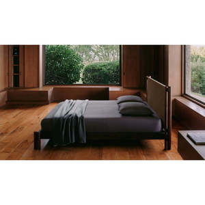 Jude Queen Bed <b>Frame</b> Modern and Minimalist <b>Oak</b> Solid Wood Soft Bed for Home or Apartment French Style Bedroom Furniture - Product Image 4