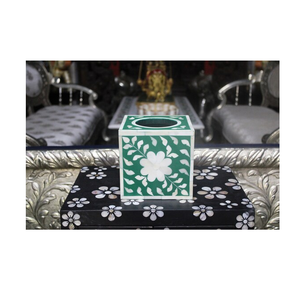 Caja de pañuelos con incrustaciones de hueso de diseño clásico, soporte de papel, accesorios de baño, caja de almacenamiento, organizador, diseño superior - Product Image 5