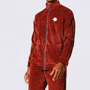 ชุดวอร์มกำมะหยี่ผู้ชายขายดี ชุดกีฬาฤดูหนาวหนานุ่ม อุ่นสบาย เสื้อฮู้ดลำลอง กางเกงจ็อกเกอร์ - Product Image 5