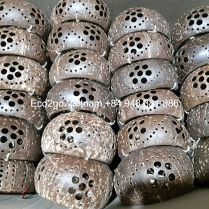 Portavelas de coco Natural hecho a mano 100%/portavelas de cáscara de coco hecho en Vietnam - Product Image 5