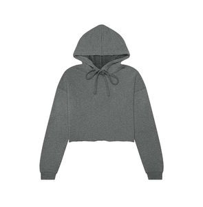 Sudaderas con Capucha Cortas de Invierno para Mujer de Alta Calidad con Logotipo Personalizado Impreso en Tela de Lona en la Parte Delantera - Product Image 3