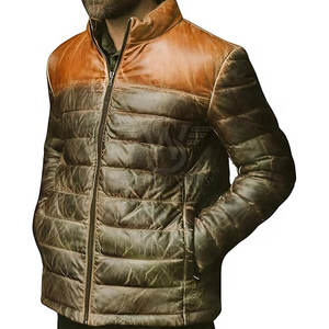 Chaqueta Acolchada de Piel de Vaca con Textura Suave y Sensación Cálida, Diseñada para Uso Casual en Invierno, Resistente al Viento y Transpirable, Ecológica - Product Image 4