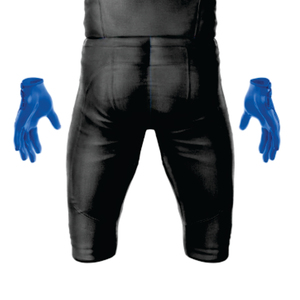 Uniforme de fútbol americano para hombres, pantalones de Jersey azul negro personalizados, ropa deportiva duradera de sarga de aparejos sublimados transpirables - Product Image 6