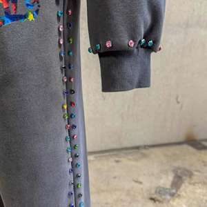 Vêtements personnalisés OEM, streetwear, délavé au soleil, délavé à l'acide, vintage, évasé, surdimensionné, vintage, délavé, survêtement pour hommes - Product Image 5