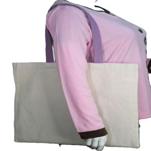 Sac fourre-tout pour femme en coton 100% Imprimés animaliers Fermeture à glissière Deux poignées Décoration de boutons brodés Grande capacité Fonction musicale - Product Image 3