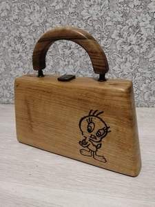 Sacs à main en bois pour femme Embrayage Luxueux Accessoires de mode en bois - Product Image 5