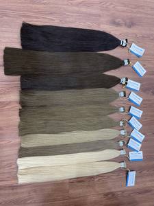 Top High Quality Bulk Super Double Drawn Vietnamese Human Hair Extensions Raw Material Wave Style No <b>Tangles</b> No Shedding - Product Image 4