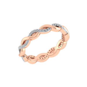 Anillo de banda infinita personalizado de tendencia 2025, banda de boda de diamante Natural de estilo clásico en fabricante de joyería fina de oro real de 18K - Product Image 1