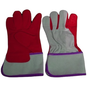 Guantes de Trabajo de Cuero Vacuno de Primera Calidad, Certificados CE, Resistentes al Calor, con Puño Reforzado de Goma, Duraderos para Seguridad Laboral - Product Image 2