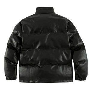 Chaqueta Bomber Acolchada de Cuero Vacuno para Hombre, Estilo Nuevo Personalizado 2025, Invierno, Gruesa, Holgada, Informal, Cálida - Product Image 2
