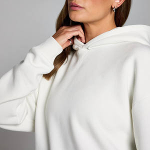 High Quality Women's Basics Oversize <b>Hoodie</b> Cotton-Rich Fabric <b>Hoodie</b> Anti-Wrinkle Breathable <b>Gym</b> & Streetwear Hoodies <b>For</b> Women - Product Image 5