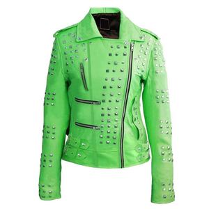 Chaqueta de invierno de cuero con tachuelas para hombres pesados con capa interior suave exterior fuerte y cierre confiable para escarcha y Nieve ligera - Product Image 2