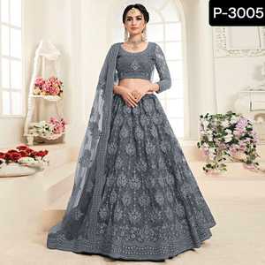 Designer Best Quality Wedding Wear Velvet Lehenga Choli Best Wholesale Price Traditional Wear Dress and Embroidery Work Saree - Product Image 4