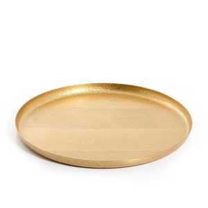 Bandeja de madera plana sencilla al por mayor, bandeja de metal martillado rústico para servir el desayuno, plato de transporte, bandeja de cubiertos decorativa para el hogar - Product Image 6