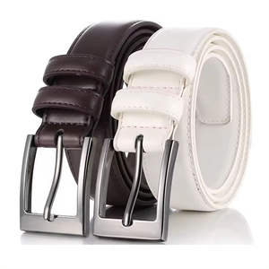 Wholesale High Quality Men's Designer Casual <b>Genuine</b> <b>Leather</b> <b>Belts</b> New Style with Steel for Buckle Custom Length - Product Image 4