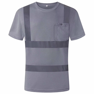 OEM ODM Wholesale Cheap Price Custom Industrial Short Sleeve High Quality Reflective Front Pocket <b>T</b> <b>Shirt</b> Supplier - Product Image 2