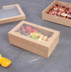 Caja de papel artesanal de grado alimenticio <span class=keywords><strong>para</strong></span> picnic familiar, plegable, con tapa de ventana - Product Image 5