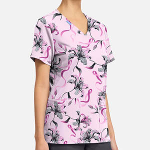 ชุดสครับคอวี หลายกระเป๋า แห้งเร็ว ระบายอากาศได้ดี ผ้าแคนวาส เสื้อท่อนบน กางเกงจ็อกเกอร์  รับสกรีนโลโก้ สำหรับแพทย์ โรงพยาบาล - Product Image 2