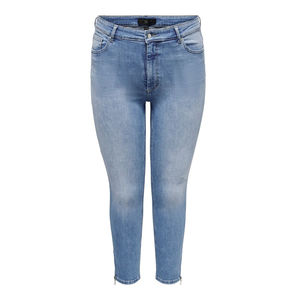 2025 nuevos pantalones vaqueros de algodón de talla grande para mujer, superventas, patrón sólido, ajustados, cintura alta, Vaqueros transpirables y asequibles - Product Image 2