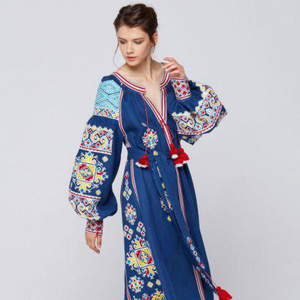 Vestido ucraniano de desgaste especial de Navidad para mujer vestido de mujer bordado ropa de mujer vibrante últimos vestidos de diseñador al por mayor - Product Image 1