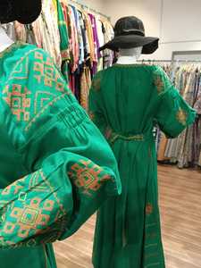 Robe longue de soirée élégante pour femme, broderie, col en V, manches longues, nouvelle conception, robe longue musulmane élégante pour soirée, 2025 - Product Image 4