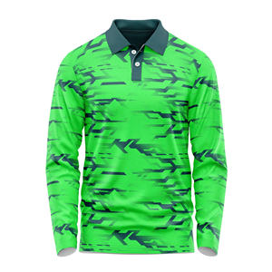 Polo de golf personnalisé pour hommes, manches longues, étirement dans les 4 sens, évacuation de l'humidité, coupe athlétique, fabriqué au Vietnam - Product Image 2
