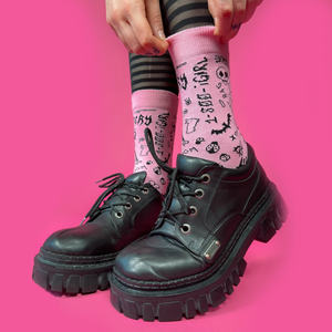Chaussettes en coton entièrement personnalisables pour femmes et hommes, chaussettes sur mesure conçues sur mesure avec vos dessins - Product Image 4