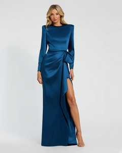 Plain Side Slit <b>Prom</b> Gown Luxurious Formal Elegant Gowns for Women Evening Dress Long Sleeves Lace <b>Prom</b> Dress for <b>Party</b> - Product Image 1