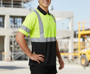 Camiseta de Hombre de Manga Larga con Cuello Redondo, 100% Poliéster, Secado Rápido, Impermeable, con Logotipo Personalizado Serigrafiado, Luz LED Intermitente de Alta Seguridad - Product Image 1