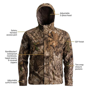 Chaqueta de Caza de Camuflaje para Hombre, Impermeable, Transpirable, Forro Polar, Chaqueta de Invierno para Senderismo, Pesca y Caza - Product Image 4