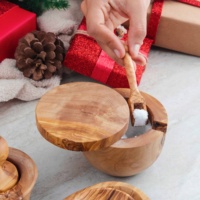 Ensemble de 3 ustensiles en bois écologiques antiadhésifs - Accessoires de cuisine et cadeaux