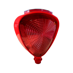 Lámpara LED Triangular Intermitente de Advertencia de Tráfico con Energía Solar en Color Rojo - Product Image 2