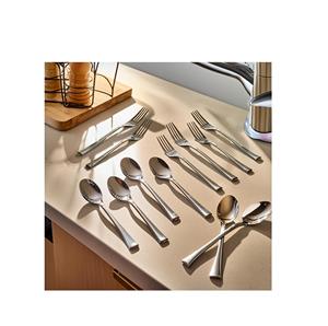 Miroitant acier inoxydable manche en métal argenterie couverts ensembles fourchette couteau cuillères couverts ensemble pour mariage fête hôtel - Product Image 2