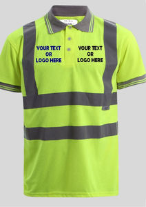 Logo personnalisé construction haute visibilité t-shirt à manches courtes vêtements de travail réfléchissants t-shirt de sécurité respirant confortable t-shirt haute visibilité - Product Image 3