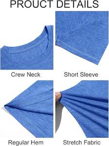 เสื้อยืดแขนสั้นสำหรับผู้ชายแบบเรียบง่ายและน้ำหนักเบาเหมาะสำหรับผลิตในยี่ห้อ OEM ODM - Product Image 5