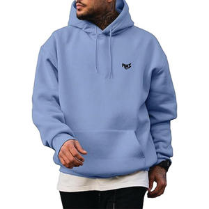 Sweat à capuche unisexe tendance bleu personnalisé avec fermeture éclair, en molleton écologique, respirant, doux, en coton biologique pour l'automne - Product Image 1