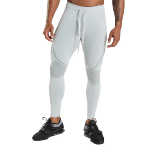 Leggings d'entraînement personnalisés de couche de base collants se sentent comme la peau Leggings de yoga à ceinture élastique pantalons de yoga pour hommes - Product Image 1