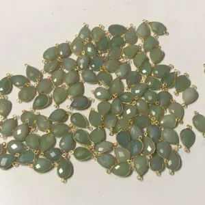 8x12mm Aquamarine Gemstone Poire Or Lunette Connecteur pour la Fabrication de Bijoux Boutique Maintenant du Fabricant à Prix d'Usine Boutique en Ligne