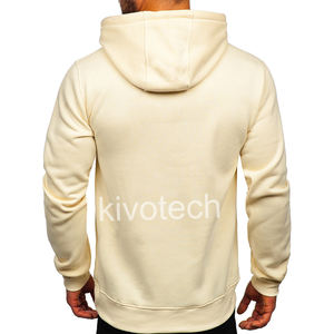 Kivotech-Sudadera con capucha con diseño de logotipo personalizado para hombre, ropa de calle de algodón 100%, jersey de gran tamaño con hombros caídos, Sudadera con capucha en blanco para hombre - Product Image 2