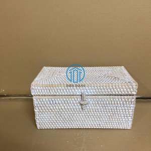 Cubierta de caja de pañuelos de ratán cuadrado, soporte de jacinto de agua Natural tejido a mano para decoración de hogar, Hotel y oficina - Product Image 4