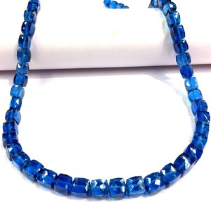 Excellent Quality Natural <b>Blue</b> <b>Topaz</b> Box Beads Smooth Shape Gemstone Jewelry for Women Perfect Necklace Gift - Product Image 1