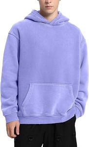 เสื้อฮู้ดทรงแบ็กกี้ของผู้ชายซักได้กรดผ้าฝ้าย100% ผสมระบายอากาศลายพื้นใส่สบายสำหรับฤดูหนาว - Product Image 2